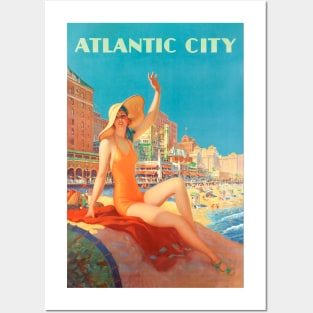 Vintage Travel Poster | Atlantic City Beach Posters and Art